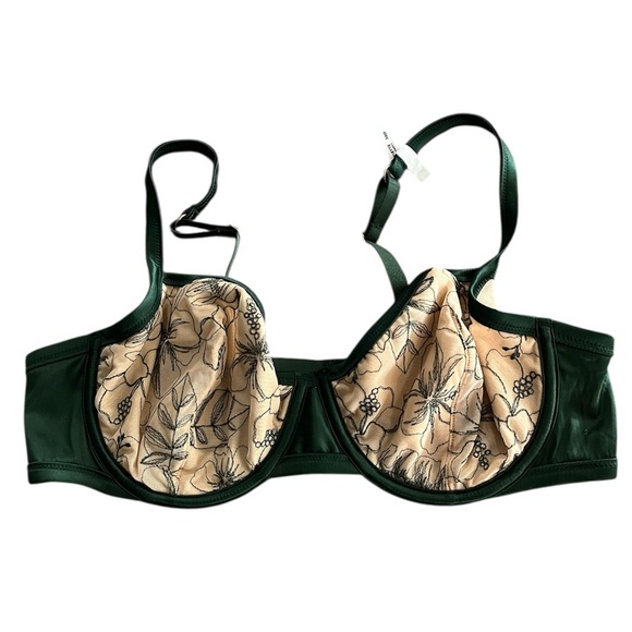 New Aerie Show Off Rooftop Garden Balconette Bra Floral Embroidered - Picture 1 of 8